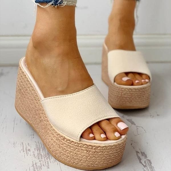 Summer Peep-Toe Espadrille Wedge Sandals - Koyers