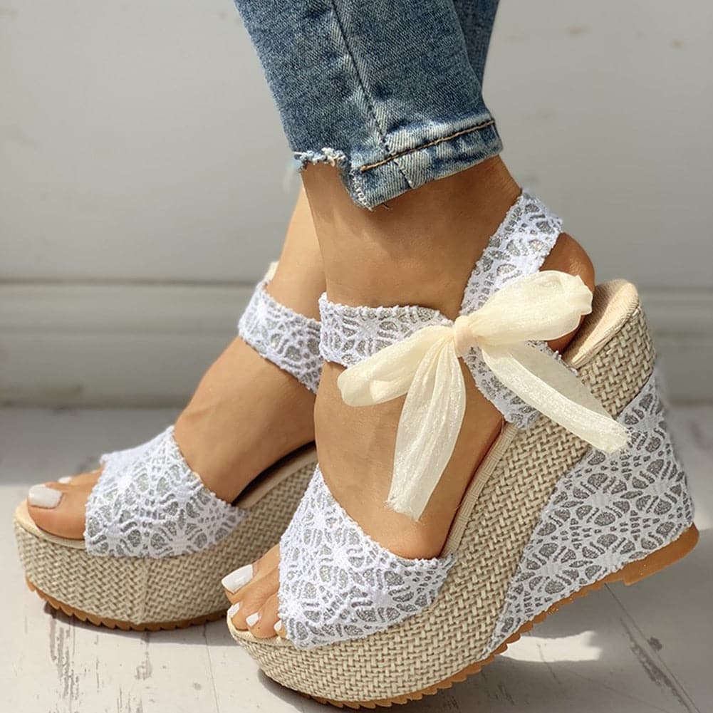 Hot Laced Wedge Summer Sandals - Koyers