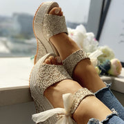 Hot Laced Wedge Summer Sandals - Koyers