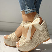 Hot Laced Wedge Summer Sandals - Koyers
