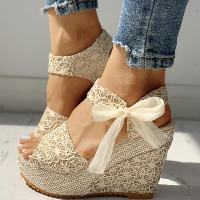 Hot Laced Wedge Summer Sandals - Koyers