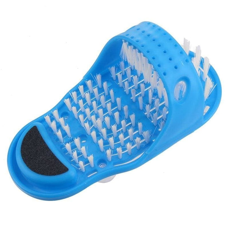 Plastic Bath Shower Feet Massage Slippers - Bath Scrubber Brush Shoes
