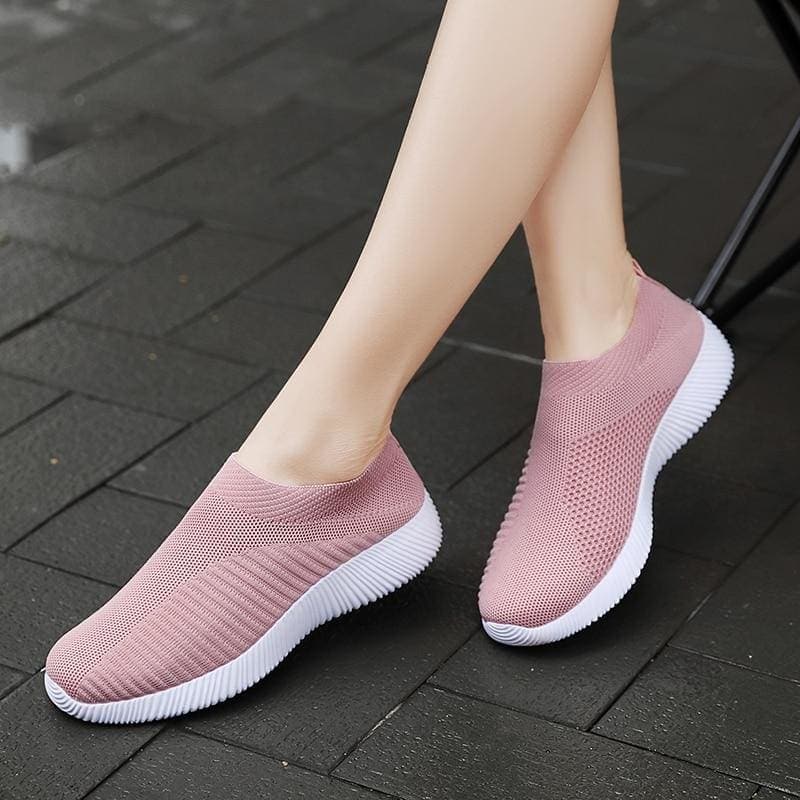Women's Shoes Knitting Sock Sneakers - Comfortable Flat Shoes 2019