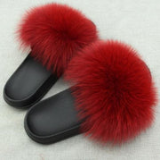 Fluffy Fox Fur Slippers - Koyers