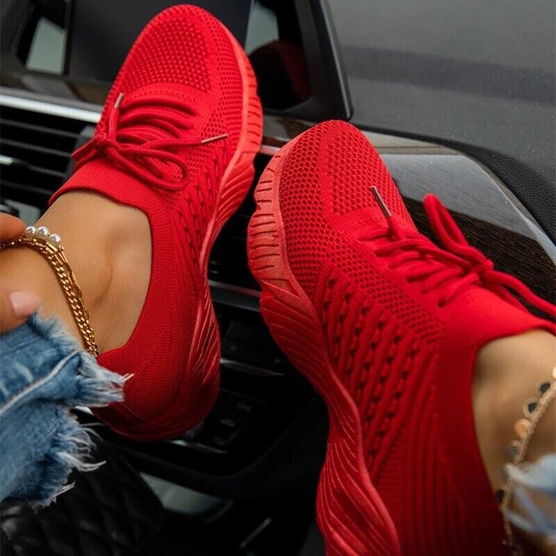 Mesh Breathable Fashion Lace-up Sneakers - Koyers